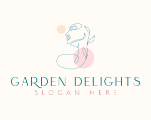 Natural Beauty Woman logo design