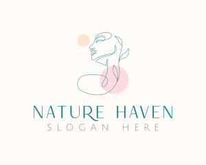 Natural Beauty Woman logo design