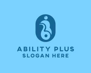 Blue Disability Wheelchair logo