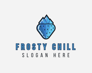 Frozen Mountain Strawberry logo design