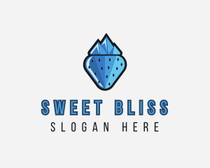 Frozen Mountain Strawberry logo design