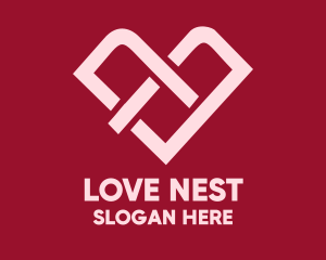 Heart Love Knot logo design