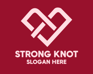 Heart Love Knot logo design