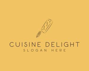 Kitchen Cleaver Knife logo design