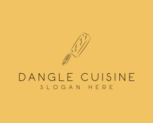 Kitchen Cleaver Knife logo design