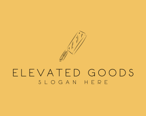 Kitchen Cleaver Knife logo design