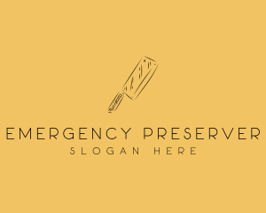 Kitchen Cleaver Knife logo design