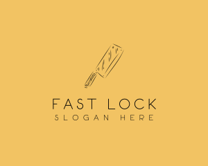 Kitchen Cleaver Knife logo design