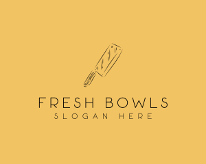 Kitchen Cleaver Knife logo design