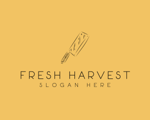 Kitchen Cleaver Knife logo design