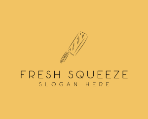 Kitchen Cleaver Knife logo design