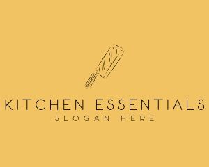 Kitchen Cleaver Knife logo design