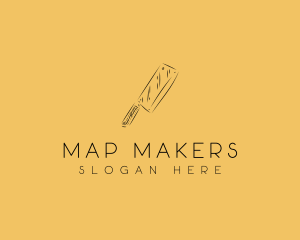 Kitchen Cleaver Knife logo design