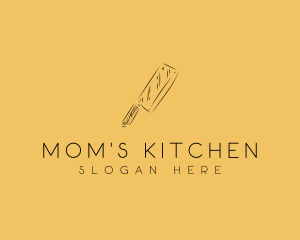 Kitchen Cleaver Knife logo design