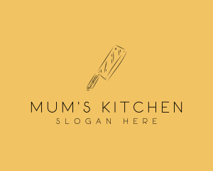 Kitchen Cleaver Knife logo design