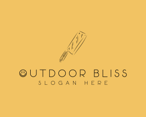 Kitchen Cleaver Knife logo design