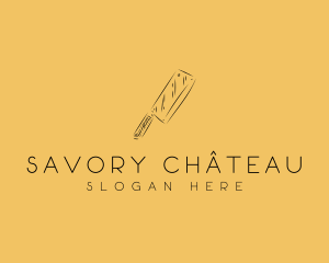 Kitchen Cleaver Knife logo design