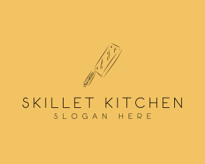 Kitchen Cleaver Knife logo design