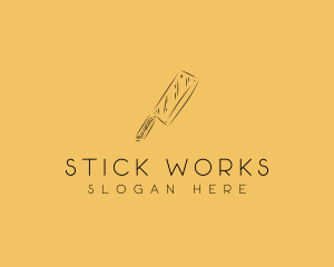 Kitchen Cleaver Knife logo design