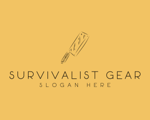 Kitchen Cleaver Knife logo design