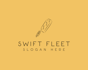 Kitchen Cleaver Knife logo design