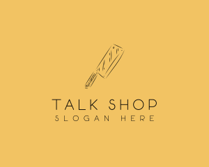 Kitchen Cleaver Knife logo design