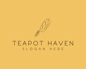 Kitchen Cleaver Knife logo design