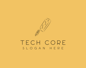 Kitchen Cleaver Knife logo design