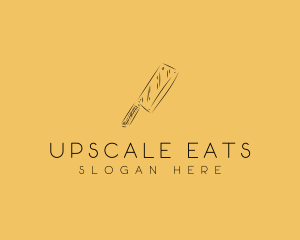 Kitchen Cleaver Knife logo design