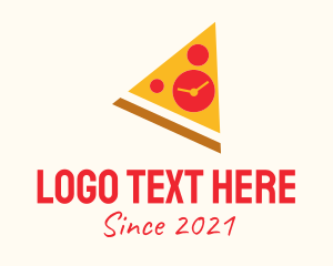 Pizza Slice Clock  logo