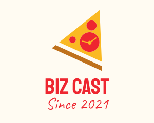Pizza Slice Clock  logo