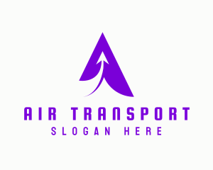 Flight Travel Letter A logo design