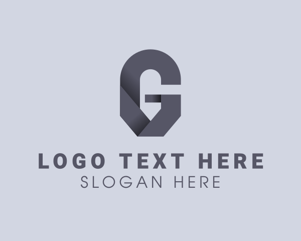 Professional Origami Fold Letter G logo