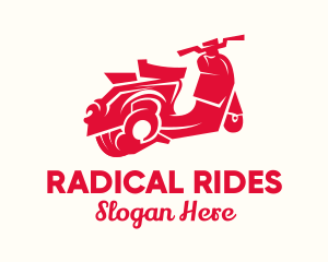 Red Touring Motorbike logo design