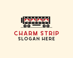 Film Strip Train  logo design