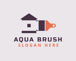 Paint Brush Renovation  logo design