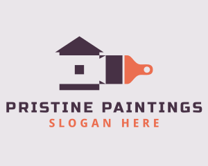 Paint Brush Renovation  logo design