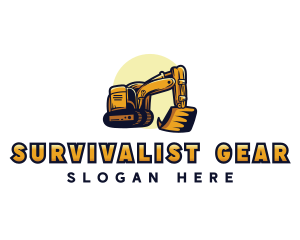 Heavy Machinery Excavator  logo design