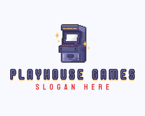 Gaming Arcade Pixel logo design