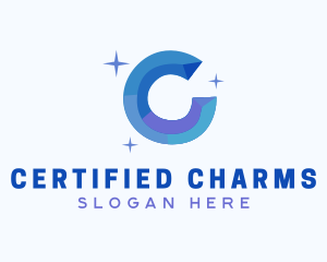 Shiny Gem Letter C logo design