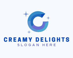 Shiny Gem Letter C logo design