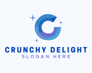 Shiny Gem Letter C logo design