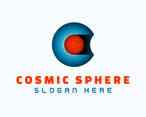 Cyber Sphere Core Letter C logo design