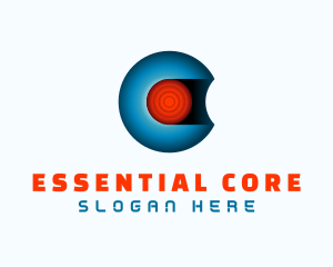 Cyber Sphere Core Letter C logo