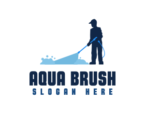 Water Wash Janitor logo design