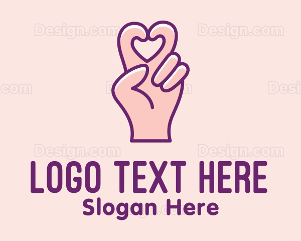 Finger Heart Gesture Logo