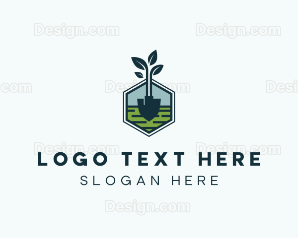 Organic Landscape Shovel Logo