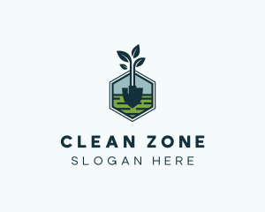 Organic Landscape Shovel Logo