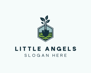 Organic Landscape Shovel Logo