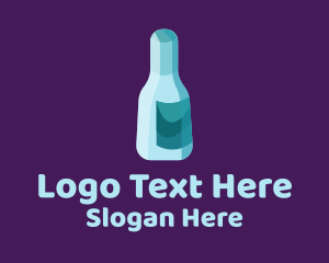 Blue Wine Bottle  logo